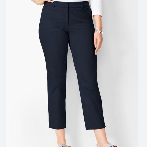 Talbots NWT navy crop pants sz4 - Picture 2 of 11